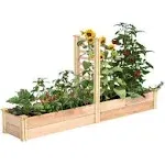 Greenes Fence 16 in. x 8 ft. x 11 in. Premium Cedar Raised Garden Bed with Trellis