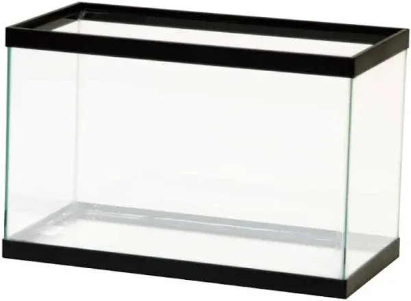 Aqueon Standard Glass 20 Gallon Long Aquarium Tank, Black Trim