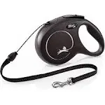 Flexi New Classic Retractable Leash, Medium, Cord, 26 Feet, Black