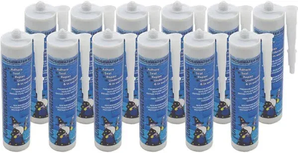 Underwater Magic UWM-01C 290ml/9.8oz Tube 12ct White Sealant