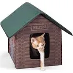 Pet Products Outdoor Unheated Kitty House Cat Shelter Log Cabin