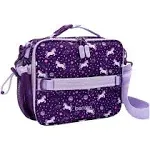 Bentgo Kids Prints Deluxe Insulated Lunch Bag, Purple, Children, Handle, Rectangle, Lunch Bag, Maximalism