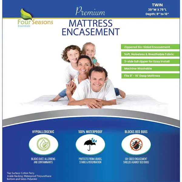 Twin Extra Long (Twin Xl) Mattress Protector (8"-11" Depth) - Zippered