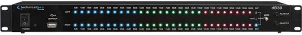 Technical Pro 1U Rack Mount DB Display w/ 8 Outlet Power Supply Input&amp;Output RCA