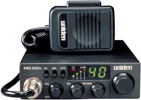 Uniden PRO520XL Pro Series Bearcat 40-Channel Compact CB Radio, PRO520XL