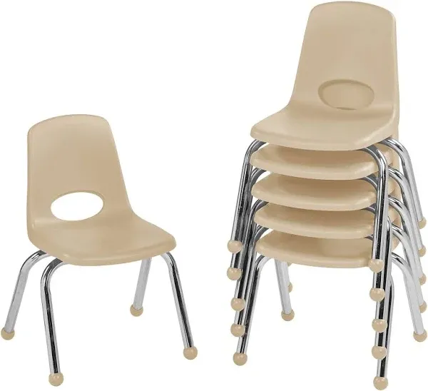 Stack Chair with Ball Glides, 6-Piece Set