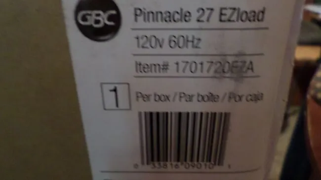 GBC Pinnacle 27 EZload Roll Laminator