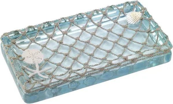 Avanti Linens - Decorative Tray, Resin Countertop Organizer, Beach Inspired Bathroom Accessories (Seaglass Collection)