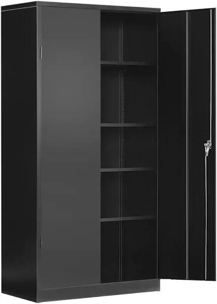 72" Tall Metal Storage Cabinet with Doors