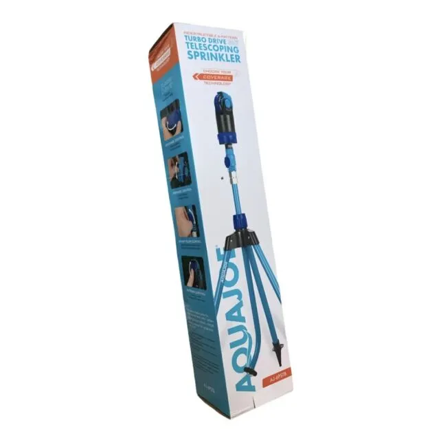 Aqua Joe Indestructible Turbo Drive 360-Degree Telescoping Tripod Sprinkler and Mister