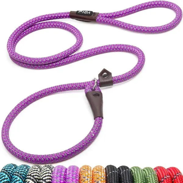 Fida Durable Slip Lead  6 FT x 1/2 Heavy Duty Loop Leash Comfortable Stron