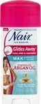 Nair Hair Remover Glides Away for Bikini, Arms & Underarms with Argan Oil, 3.3oz