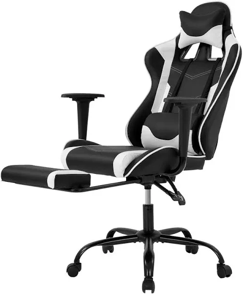 White Ergonomic Gaming Chair High Back Computer Racing