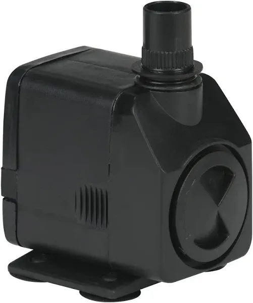 Little Giant PES-130-PW 115-Volt, 130 GPH Magnetic Drive Fountain/Pond Pump with 6-Ft. Cord, Black, 566716