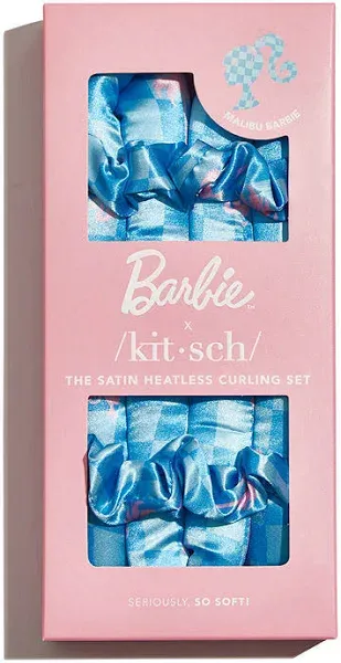 Kitsch X Barbie Satin Heatless Curling Set Limited Edition Malibu Barbie Curler