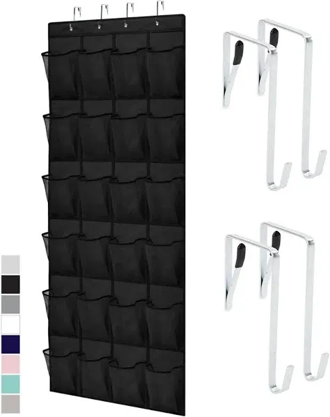 Gorilla Grip Over The Door Shoe Organizer 24 Large Breathable Mesh Pockets Space Saving Hanging Storage Holder Closet Rack Ha