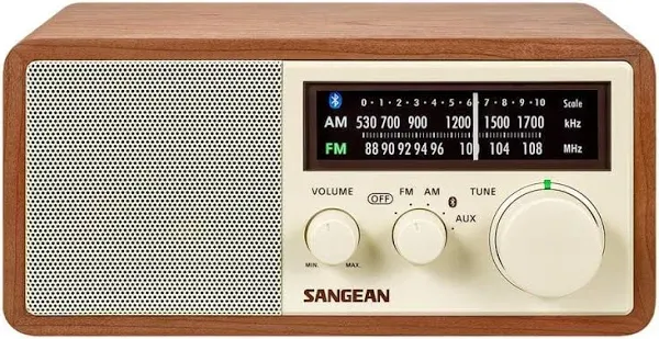 Sangean AM FM Wooden Cabinet Radio Bluetooth