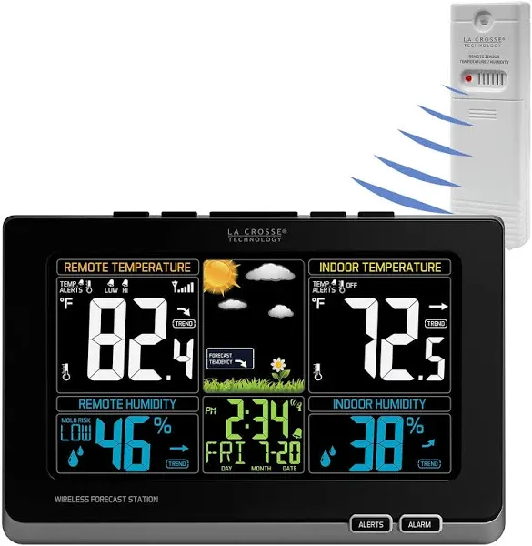 La Crosse Technology Home Weather Stations Indoor-Outdoor Freestanding W/Sensor