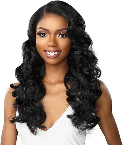 Sensationnel Human Hair Blend HD Lace Front Wig Butta Lace Loose Deep 24" (BALAYAGEGOLD)