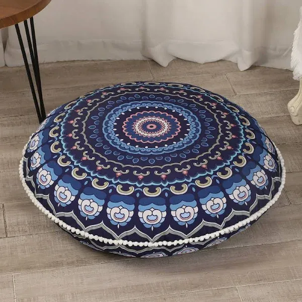 Lovmoc 32 inches Meditation Floor Cushion for Adults Round Large Thick Floor Pillow