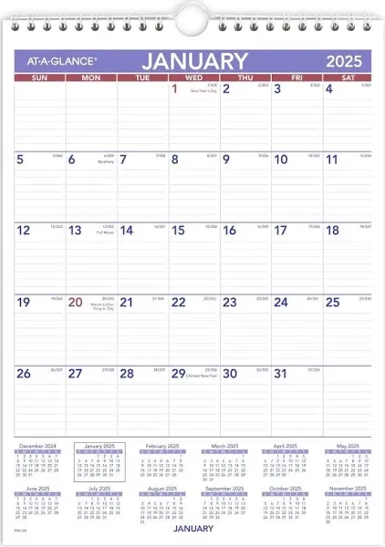 AT-A-GLANCE Monthly Wall Calendar PM1-28