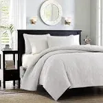 Madison Park Mansfield Quilted Coverlet Set, White