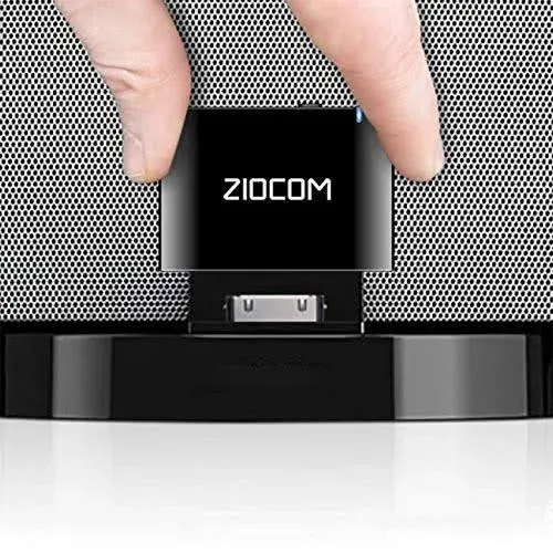 Ziocom 30 Pin Bluetooth Adapter Audio Receiver for Bose iPod iPhone SoundDock and Other 30 Pin Dock Speakers