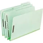 Pendaflex Heavy-Duty Pressboard Folders w/ Embossed Fasteners, Letter size, Green, 25/Box (17181)