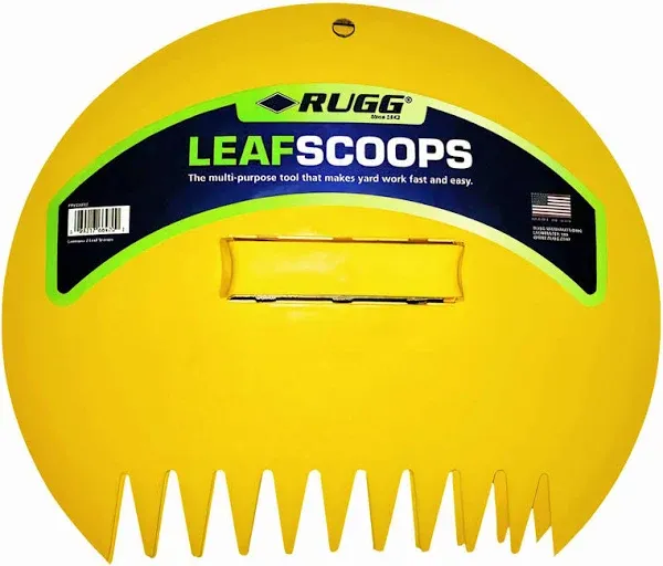 2 PC Rugg Leaf Scoops Great To Get Leaves Up Kids Have Fun Too Yellow  New