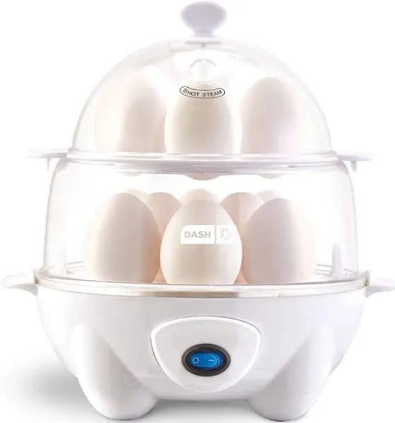 Dash Deluxe Rapid Egg Cooker: Electric 12 Capacity for Hard Boiled, Poached, Etc