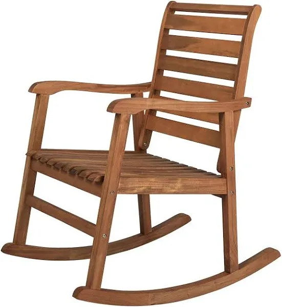 Jonathan Y Penny Modern Slat-Back Patio Outdoor Rocking Chair