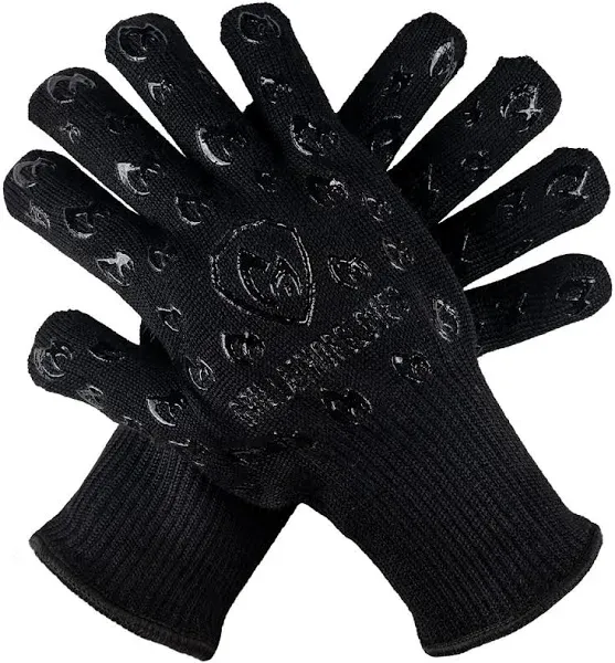 Grill Armor Gloves Grill Armor Oven Gloves 932°F Extreme Heat & Cut Resistant Oven Mitts with Fingers for BBQ