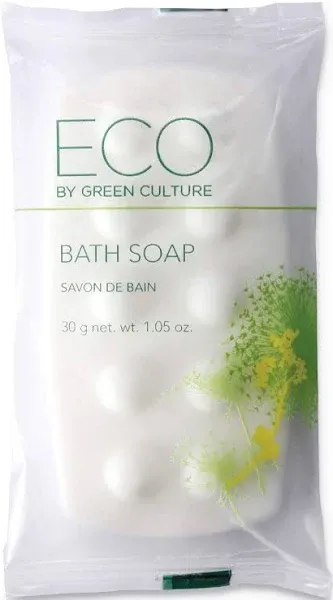 Eco by Green Culture - Bath Massage Bar, Clean Scent, 1.06 oz, 300/Carton