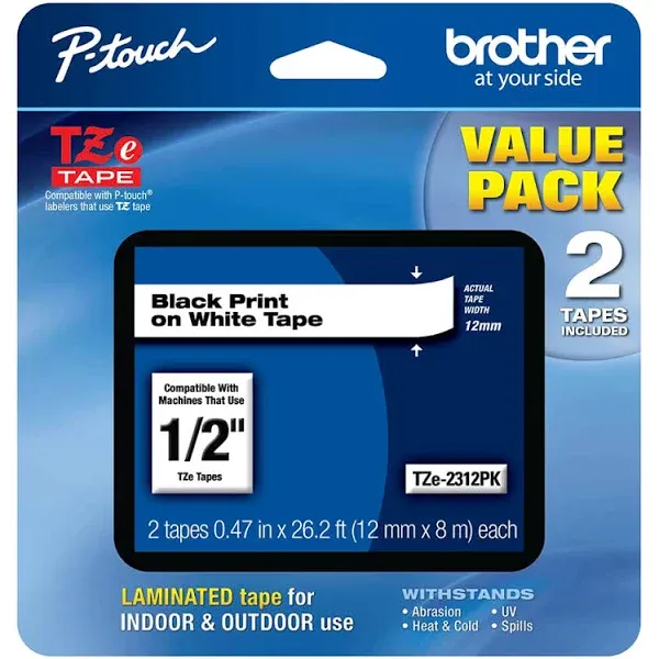 Brother P-Touch Laminated Tape TZE2312PK