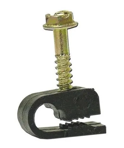 Skywalker Flexible Single Cable Screw Clips (Pack of 100 / Black)