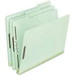 Pendaflex Pressboard Folders 2 Fasteners 1&#034; Expansion 1/3 Tab Letter Green