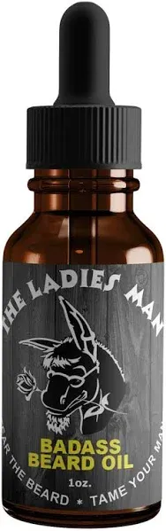 Badass Beard Care Beard Oil for Men The Outlaw Scent, 1 oz All Natural Ingredients, Keeps Beard and Mustache Full, S