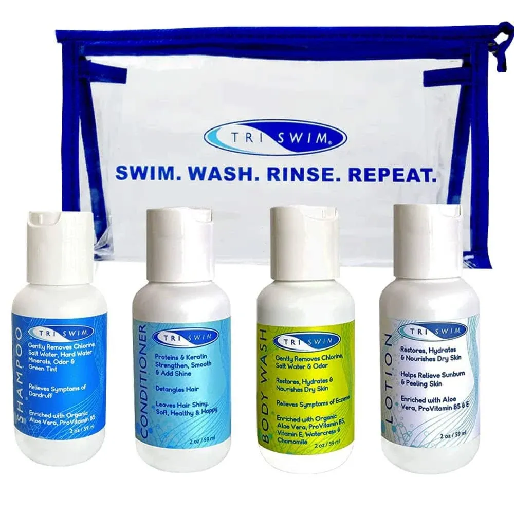 TRISWIM Kids Scented Shampoo After- Swimmer Hair Care, Chlorine Removal, Dandruff symptoms and Dry Scalp Relief