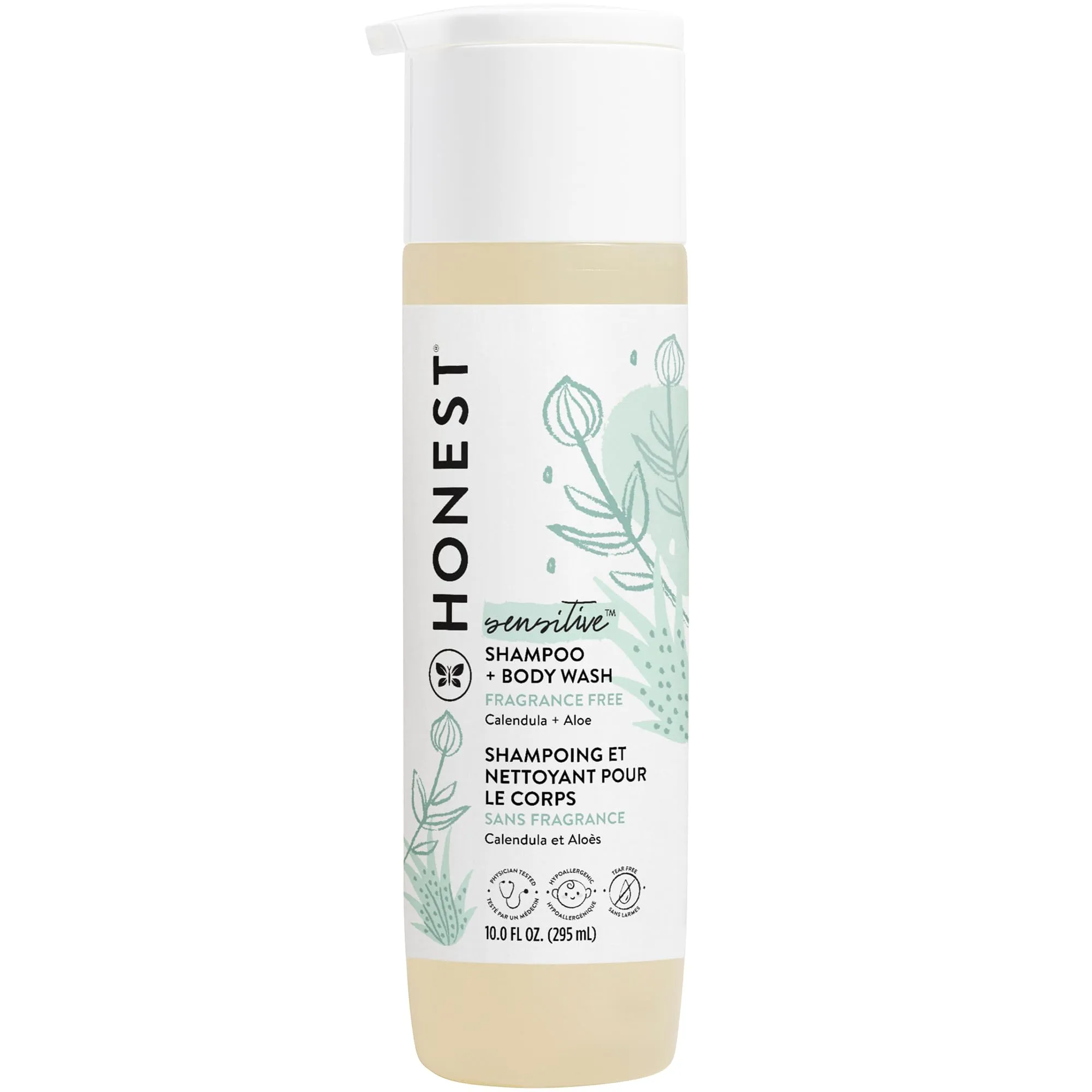 Honest Fragrance Free Sensitive Shampoo + Body Wash