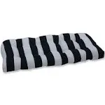 Pillow Perfect Stripe Indoor/Outdoor Sofa Setee Swing Cushion, Tufted, Weathe...