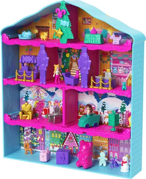 Polly Pocket Advent Calendar Gingerbread House Playset with 24 Surprises New Toy