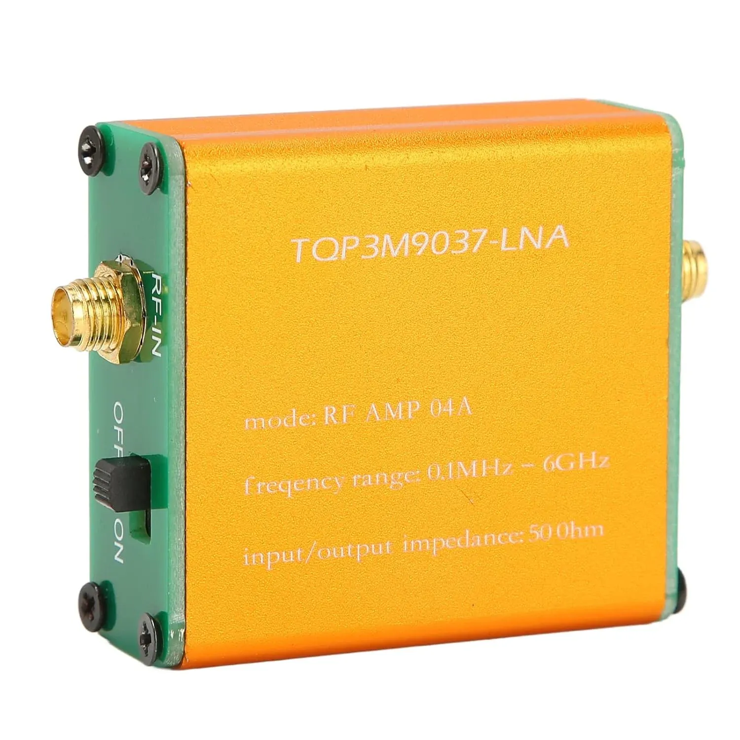 Low Noise Amplifier, 20dB High Gain LNA RF Power Preamplifier Module 0.1MHz to 6GHz Full Band Low Noise Amplifier Professional Low Noise Amplifier Module Board (Shipped with Built in Battery)