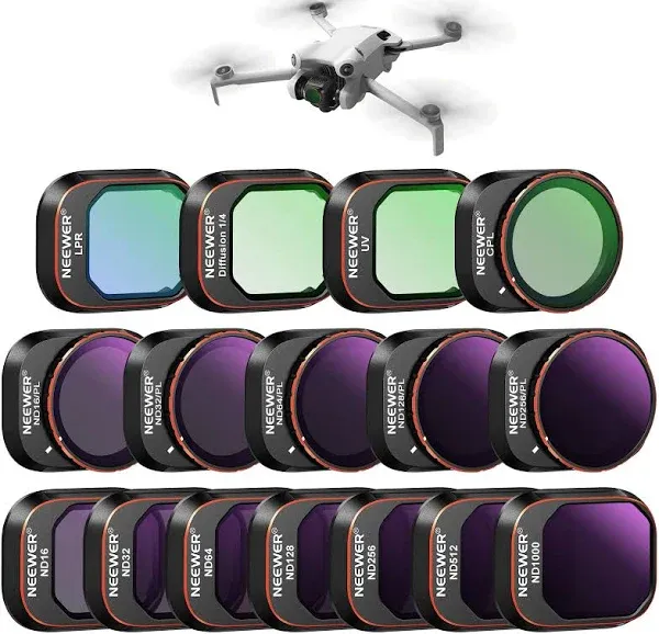 NEEWER 4 Pack ND16 ND64 ND256 &amp; CPL Filter Set Compatible with DJI Mini 4 Pro