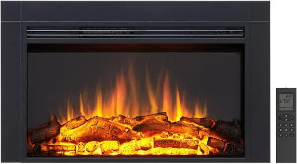 LegendFlame Jaden 36" W x 22" H (EF376) Electric Fireplace Insert with Front Trim Kit, Fire Crackling Sound, 750W/1500W Heater, Remote Control