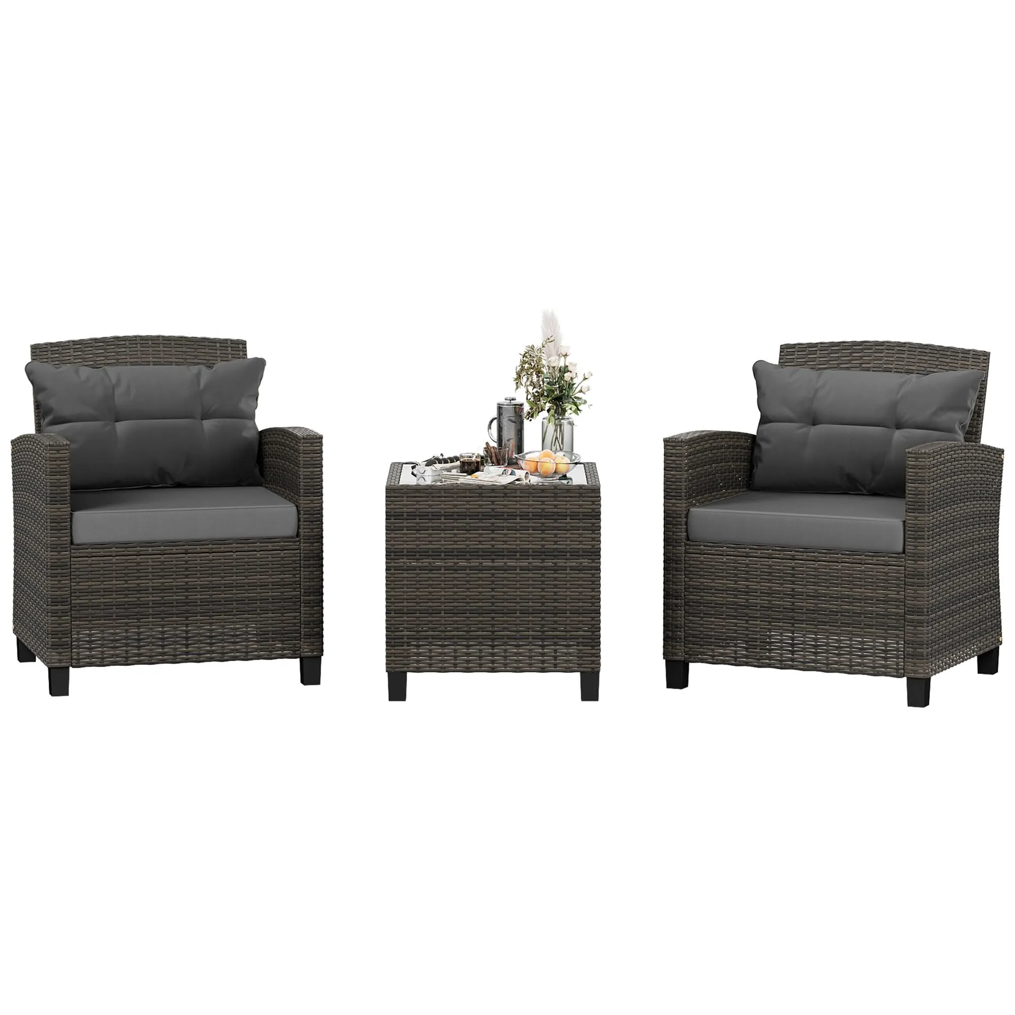 Shintenchi 3 Pieces Patio Furniture Set