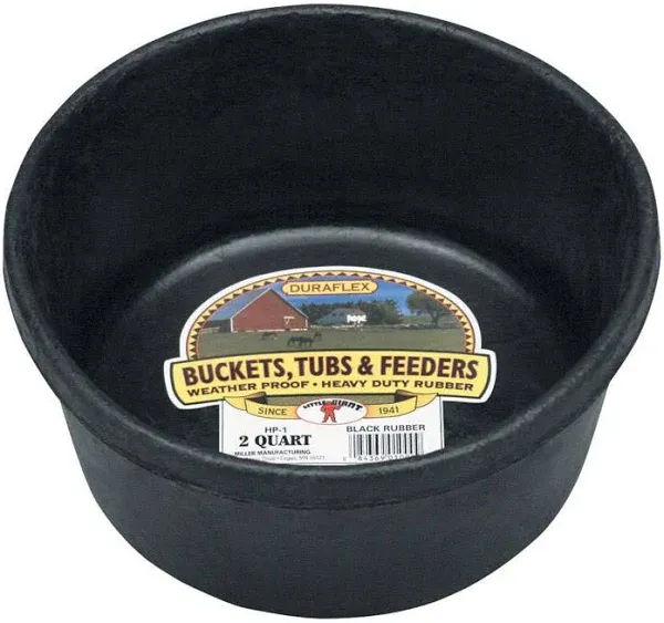 Little Giant Rubber Feed Pan Hp1 2 Quart Black