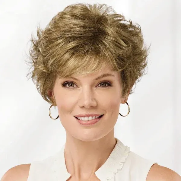 Paula Young Celebrity WhisperLite Wig Short, Natural-Looking, Versatile Layered Wig That Can Be Worn Smooth, Full, Even Wildly Tousled/Multi-tonal Shades of Blonde, Silver, Brown, and Red