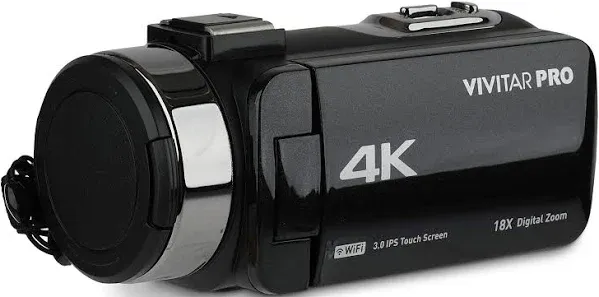 Vivitar 4K Wi-Fi Video HD Camcorder with 18x Digital Zoom and 3” IPS Touchscreen