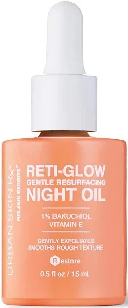 Urban Skin Rx, Reti-Glow Night Oil | Sensitive Skin Lightweight Facial Oil for Gentle Resurfacing and Smoothing Skin with Bakuchiol and Vitamin E | 0.5 Oz