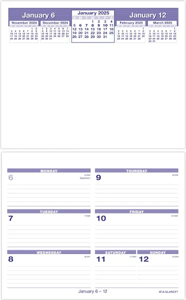 AT-A-GLANCE Flip-A-Week Weekly Desk Calendar Refill